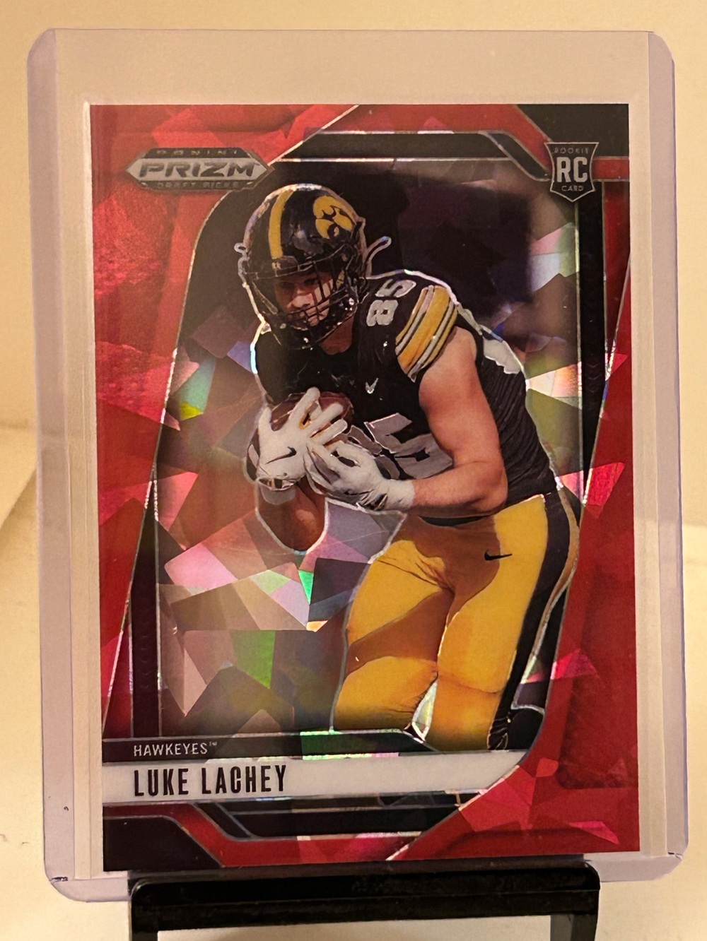 Luke LAchey 2025 Panini Prizm Draft, Rookie-Crack Red Ice
